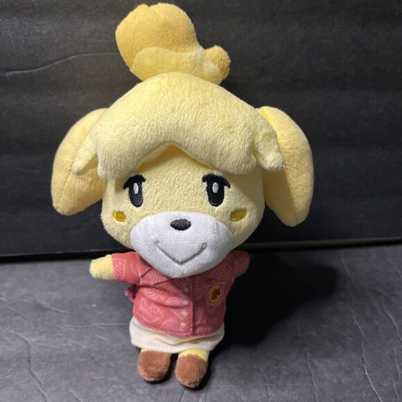 Animal Crossing Plush Isabel Toy Stuffed Doll Bells Nintendo Lovey Pink Shirt - Picture 1 of 10